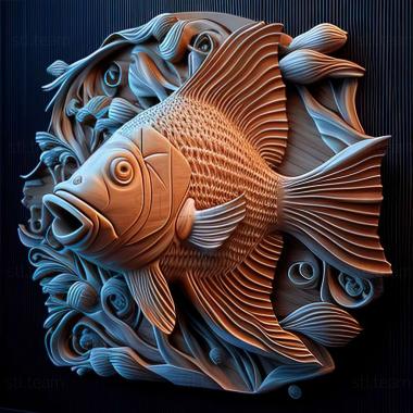 3D модель Обыкновенная скалярная рыба (STL)